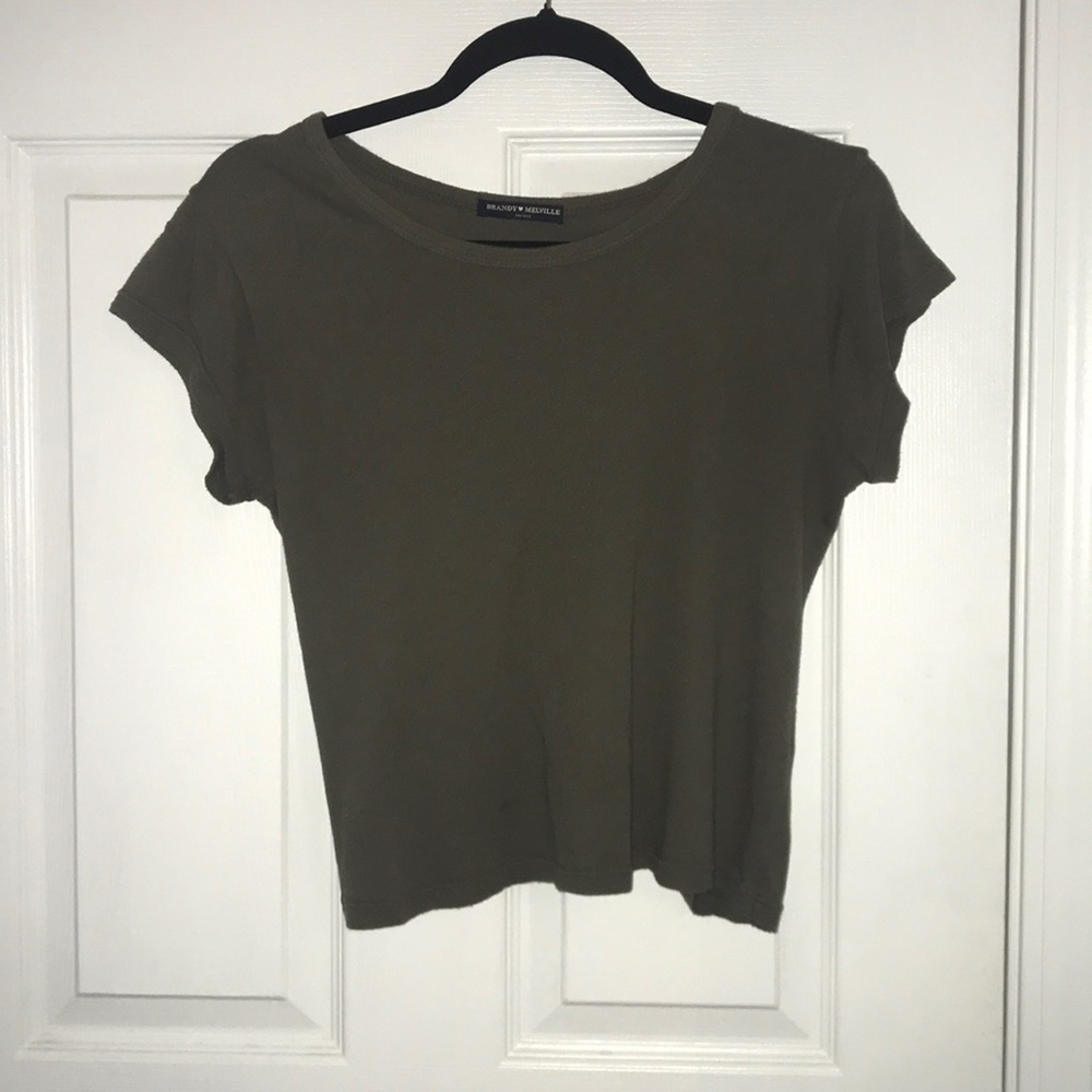 Olive green crop top